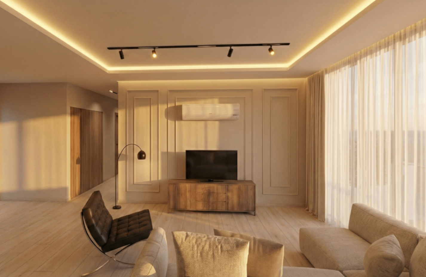 Sala con vista frontal